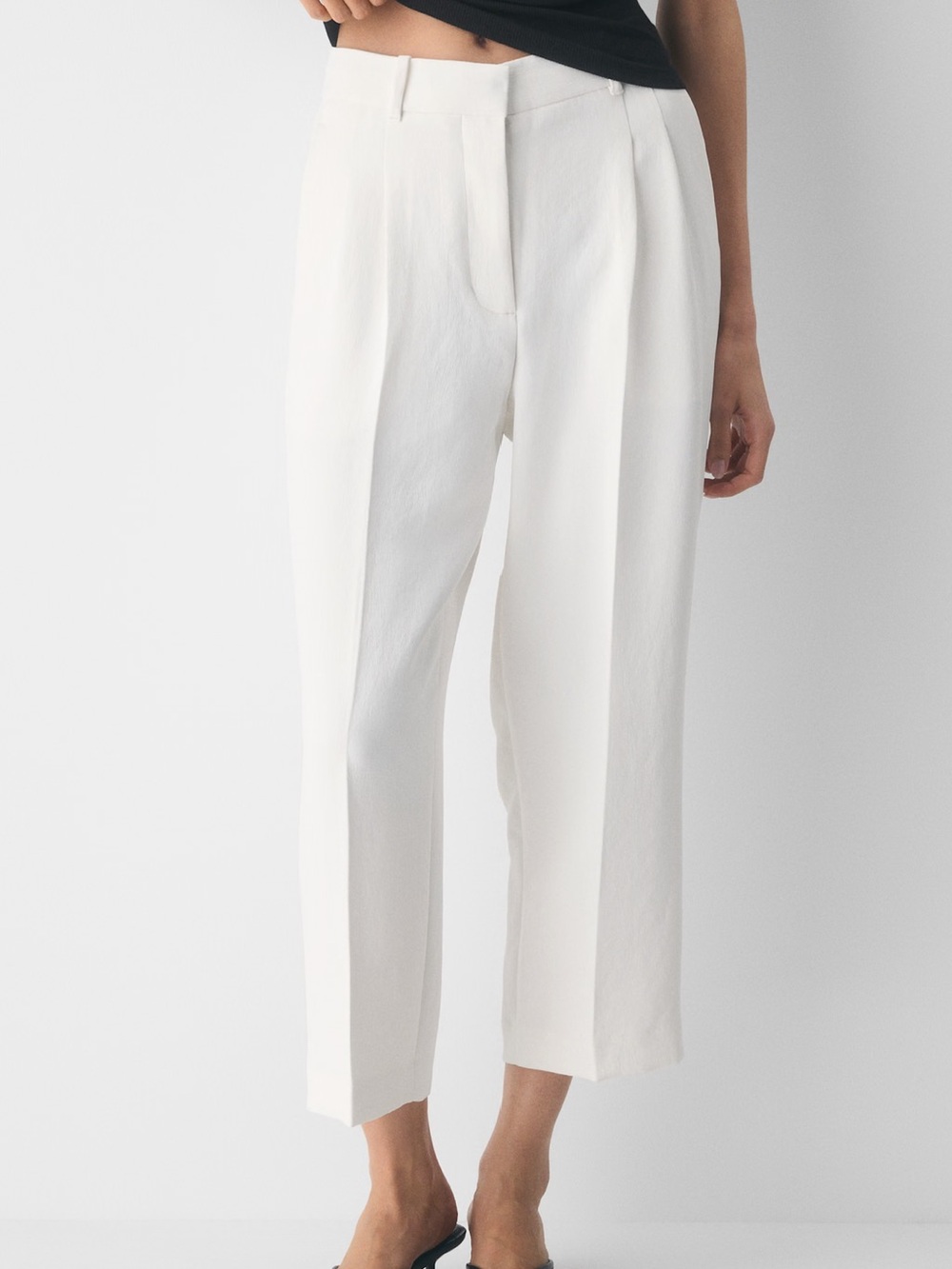 The Effortless Pant™ Cropped - Crepette™ sz 10 in Light Birch